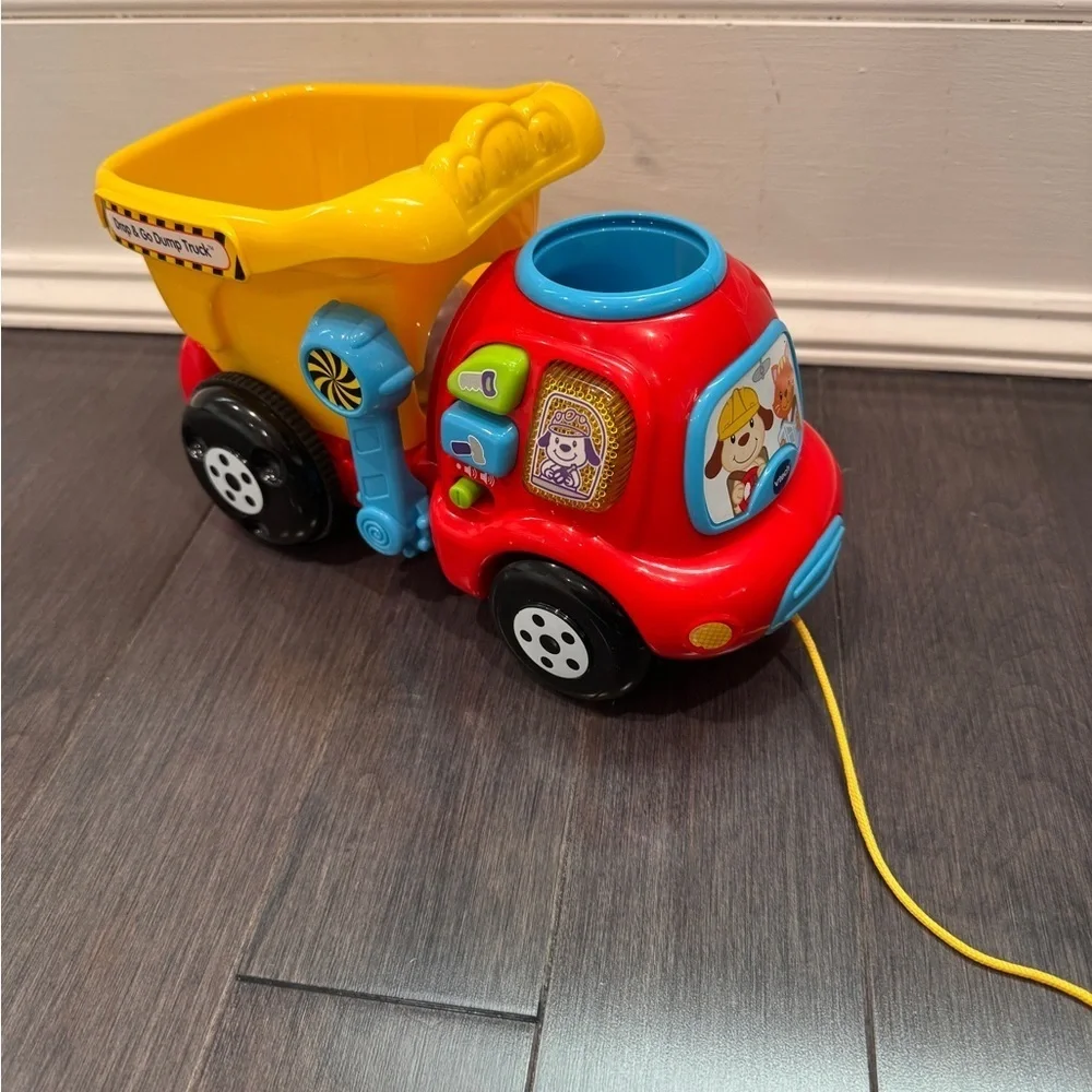 Vtech Drop & Go Red and Yellow Toy Dump Truck with Electronics